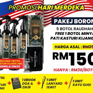 PAKEJ BORONG MERDEKA- RAUDHAH SPRAY 5 BOTOL